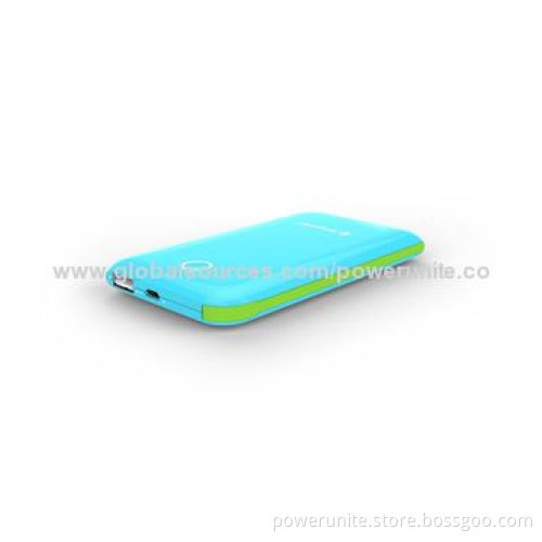6,600mAh Thin Power Bank for Consumer Electronics with Built-in Cable